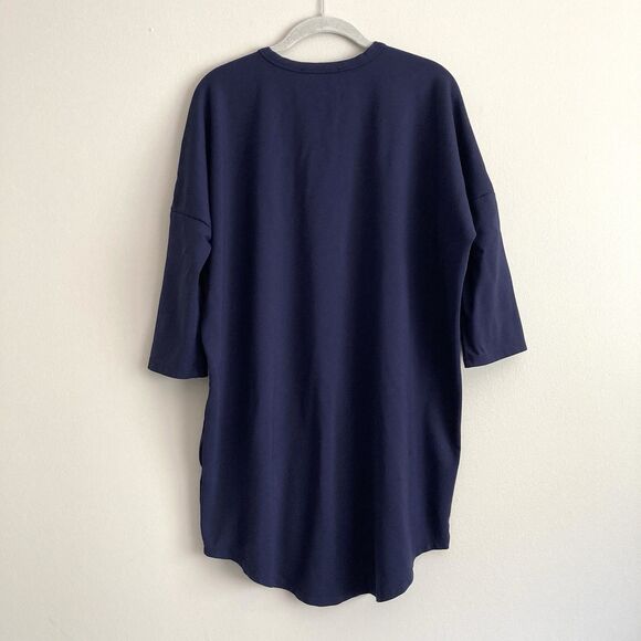 Tuckernuck Pomander Place Navy Sue Sweatshirt Dress Blue Tunic M/L Minimalist - Picture 6 of 9